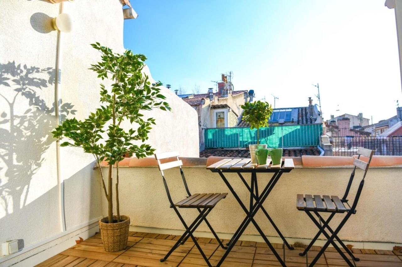 Апартаменты Le Duplex - Terrasse Au Coeur De Marseille Panier Экстерьер фото